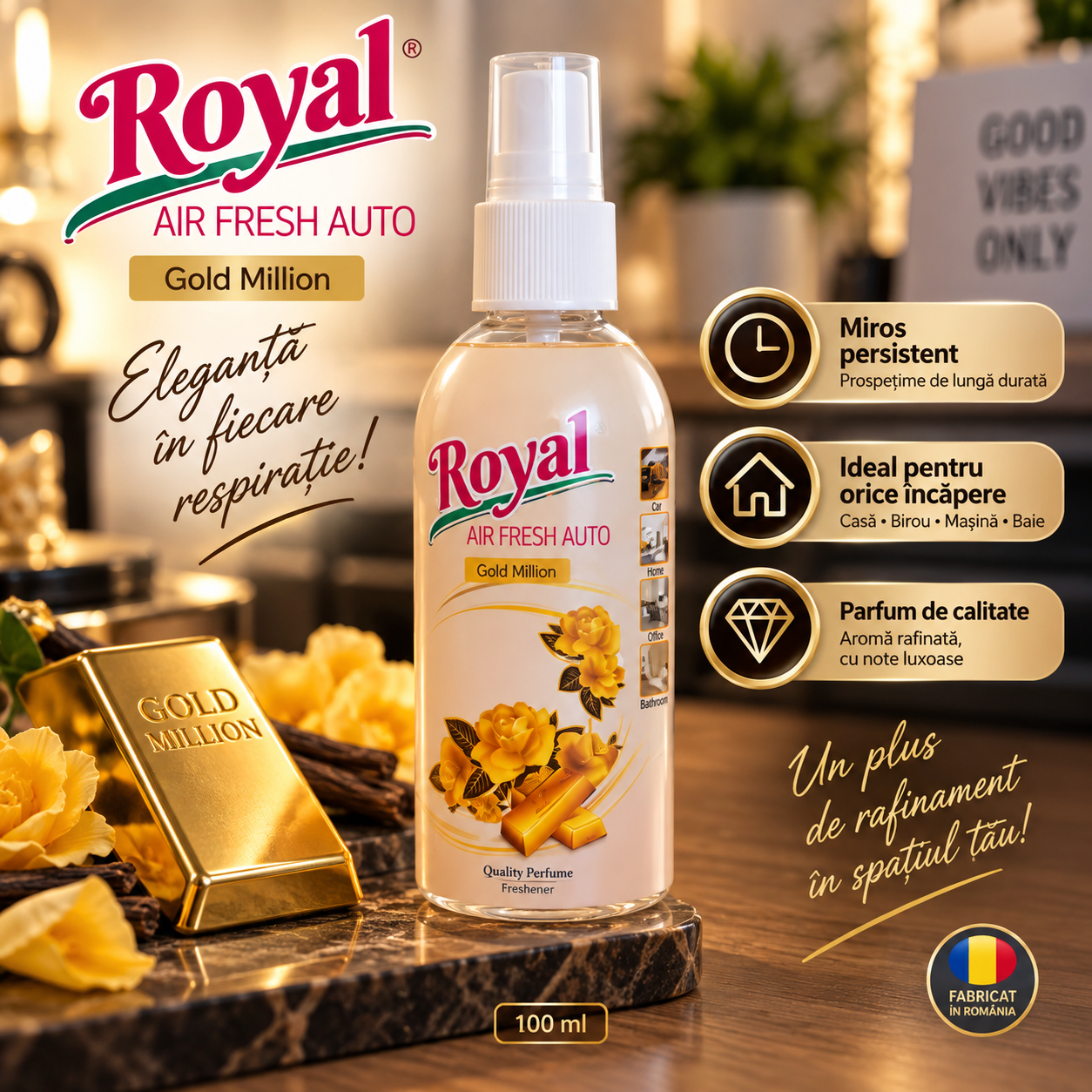 Parfum concentrat auto pentru habitaclu 100 ml