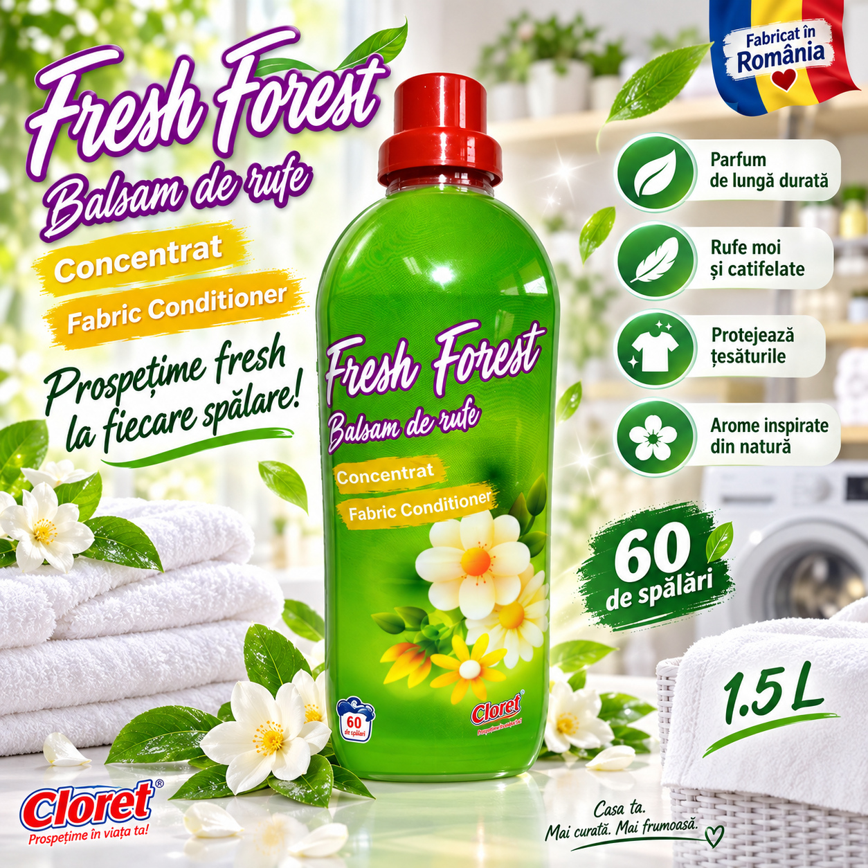 Cloret balsam rufe concentrat 1.5L 60 spalari