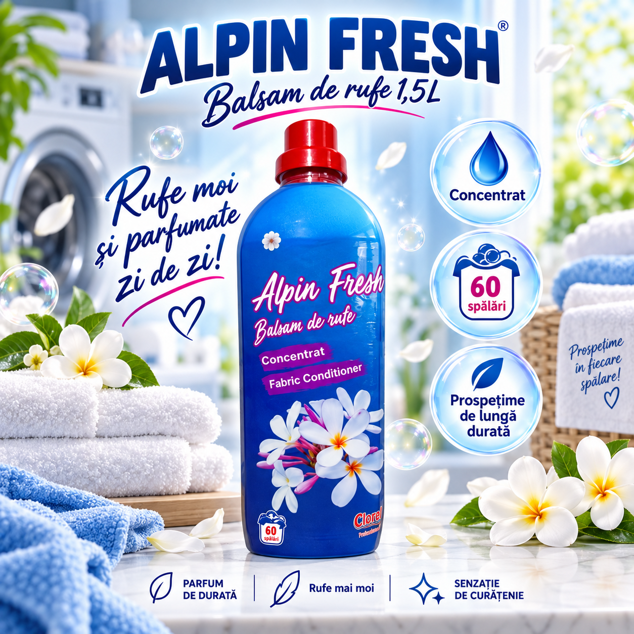 Cloret balsam rufe concentrat 1.5L 60 spalari