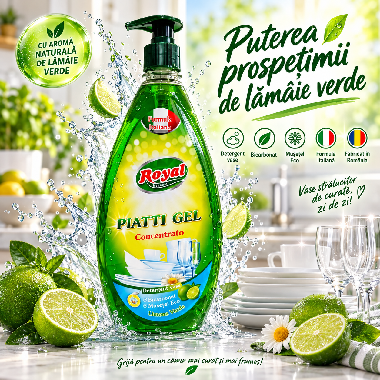Royal Hygiene Piatti Gel Concentrato detergent vase profesional concentrat