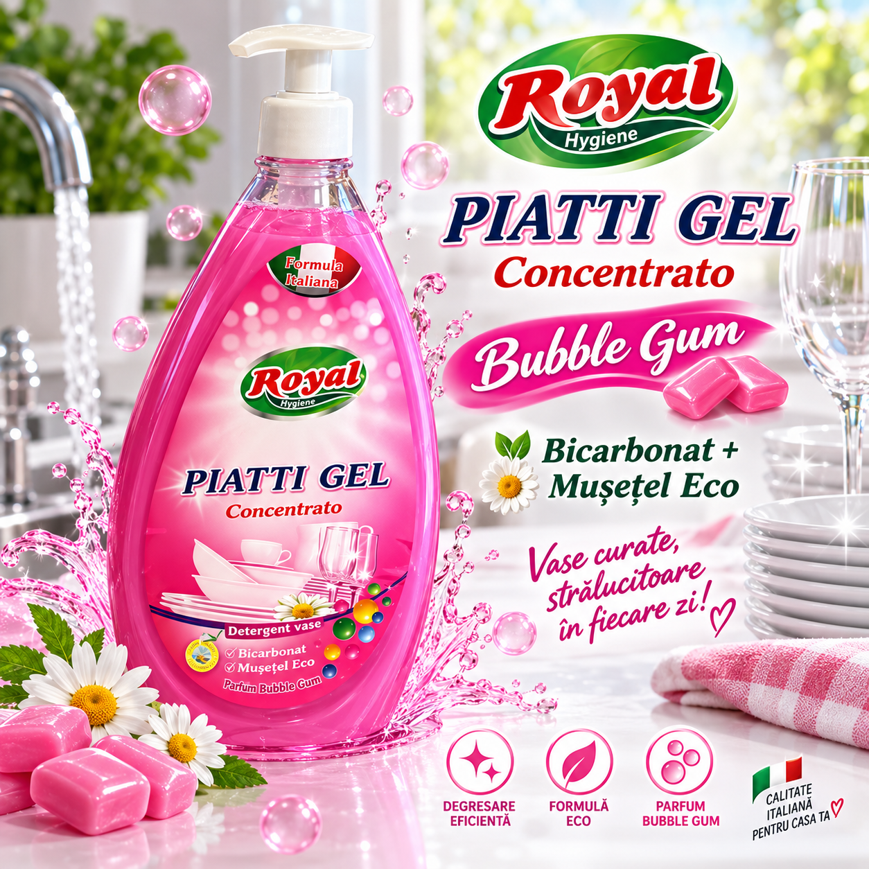 Royal Hygiene Piatti Gel Concentrato detergent vase profesional concentrat