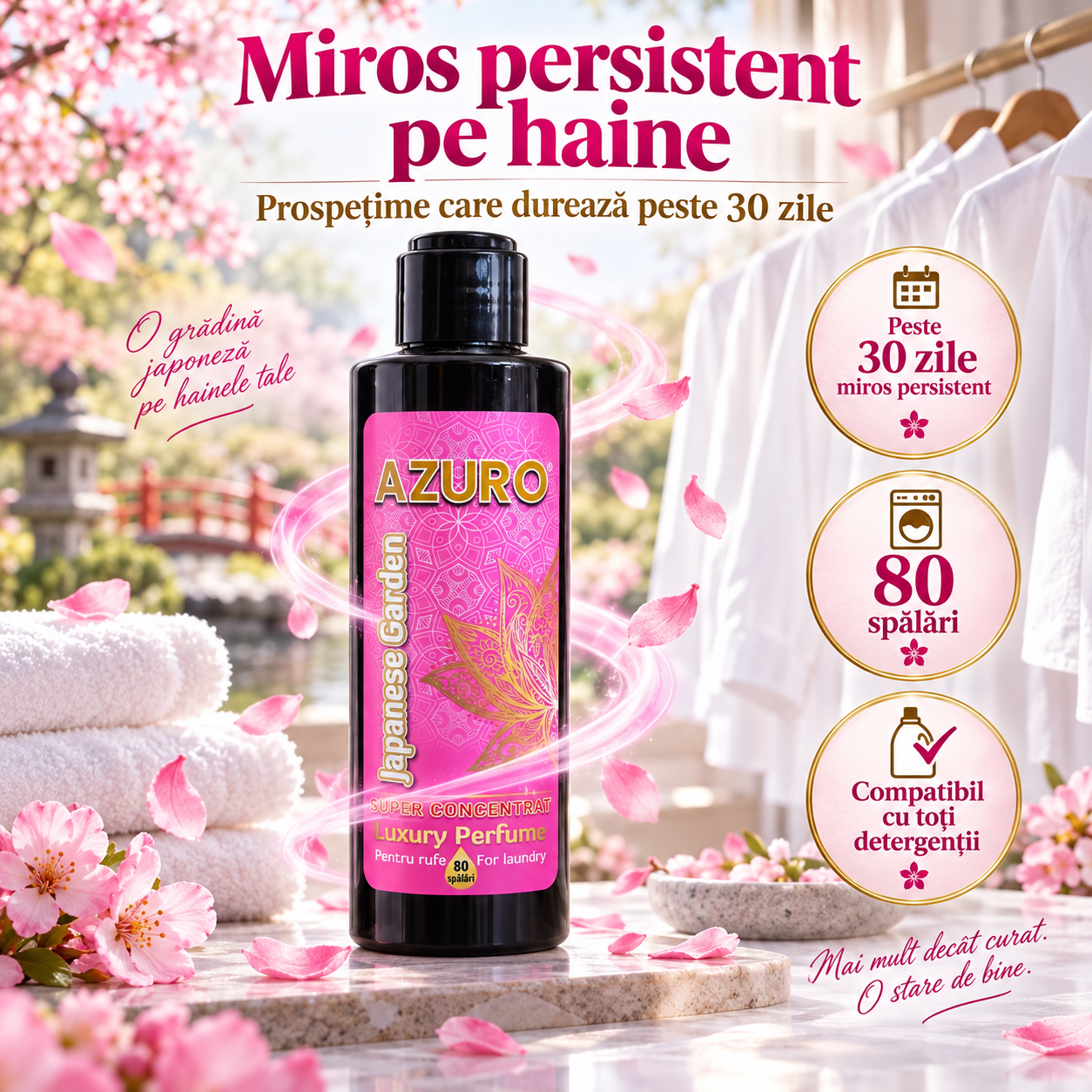 Parfum concentrat Azuro pentru haine lenjerii prosoape