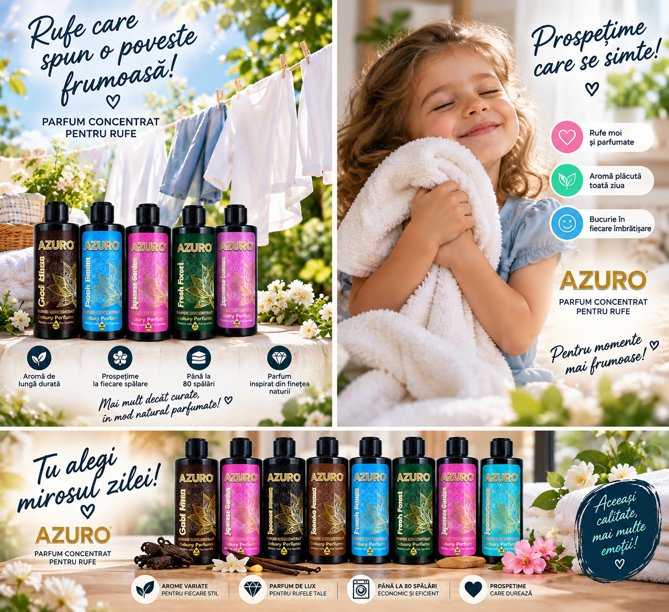 Azuro parfum rufe pentru spalare automata si manuala