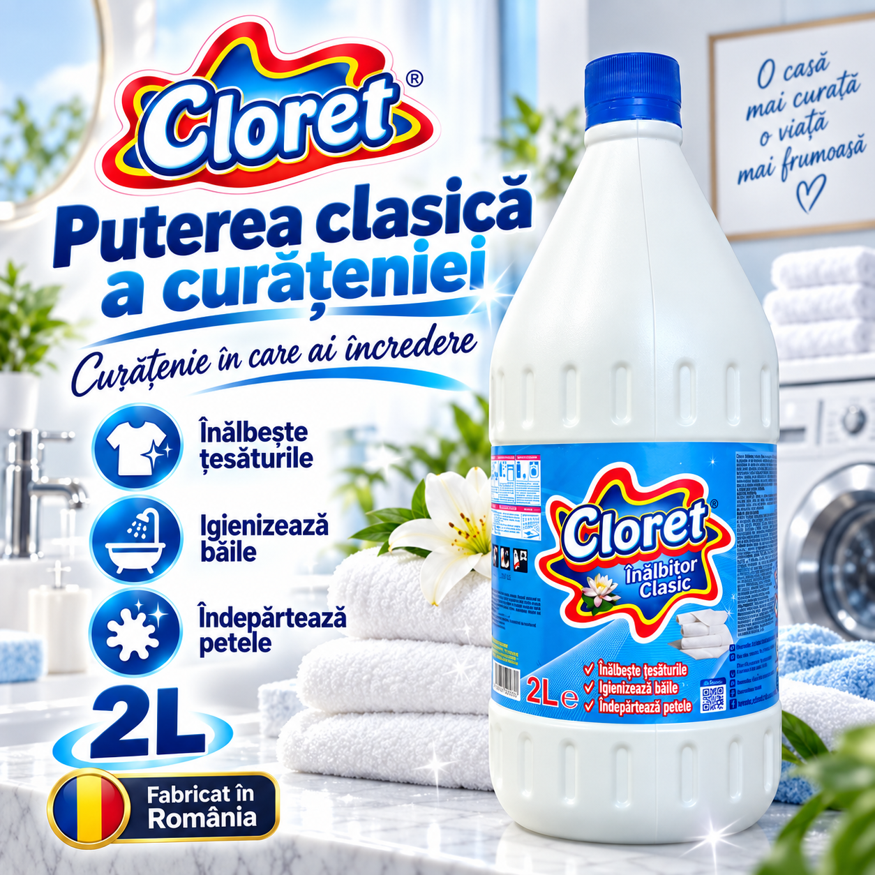 Cloret inalbitor pentru albirea tesaturilor albe