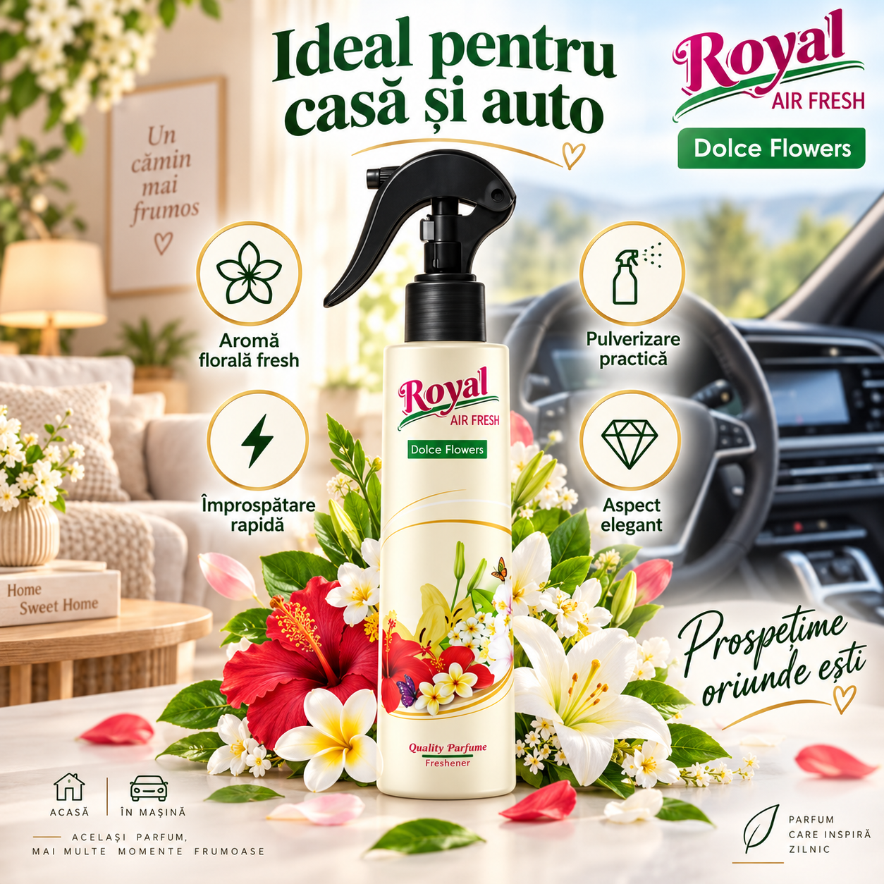 Parfum ambiental concentrat pentru casa birou si spatii interioare 250 ml