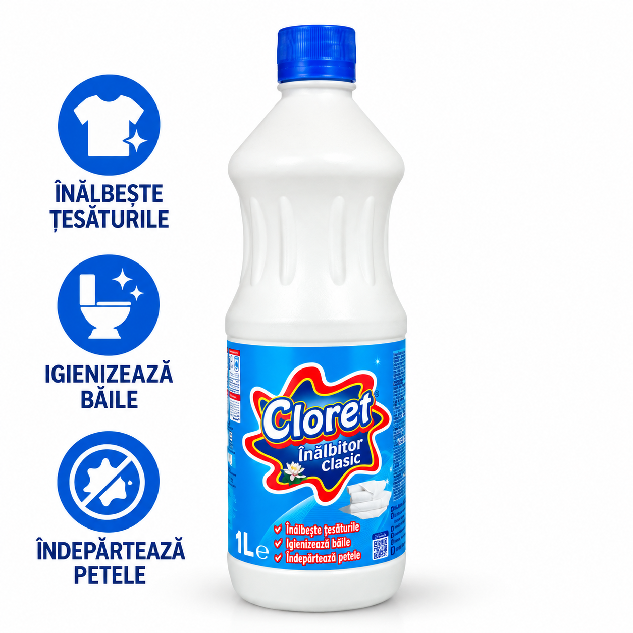 Cloret inalbitor 1L pentru albirea tesaturilor albe