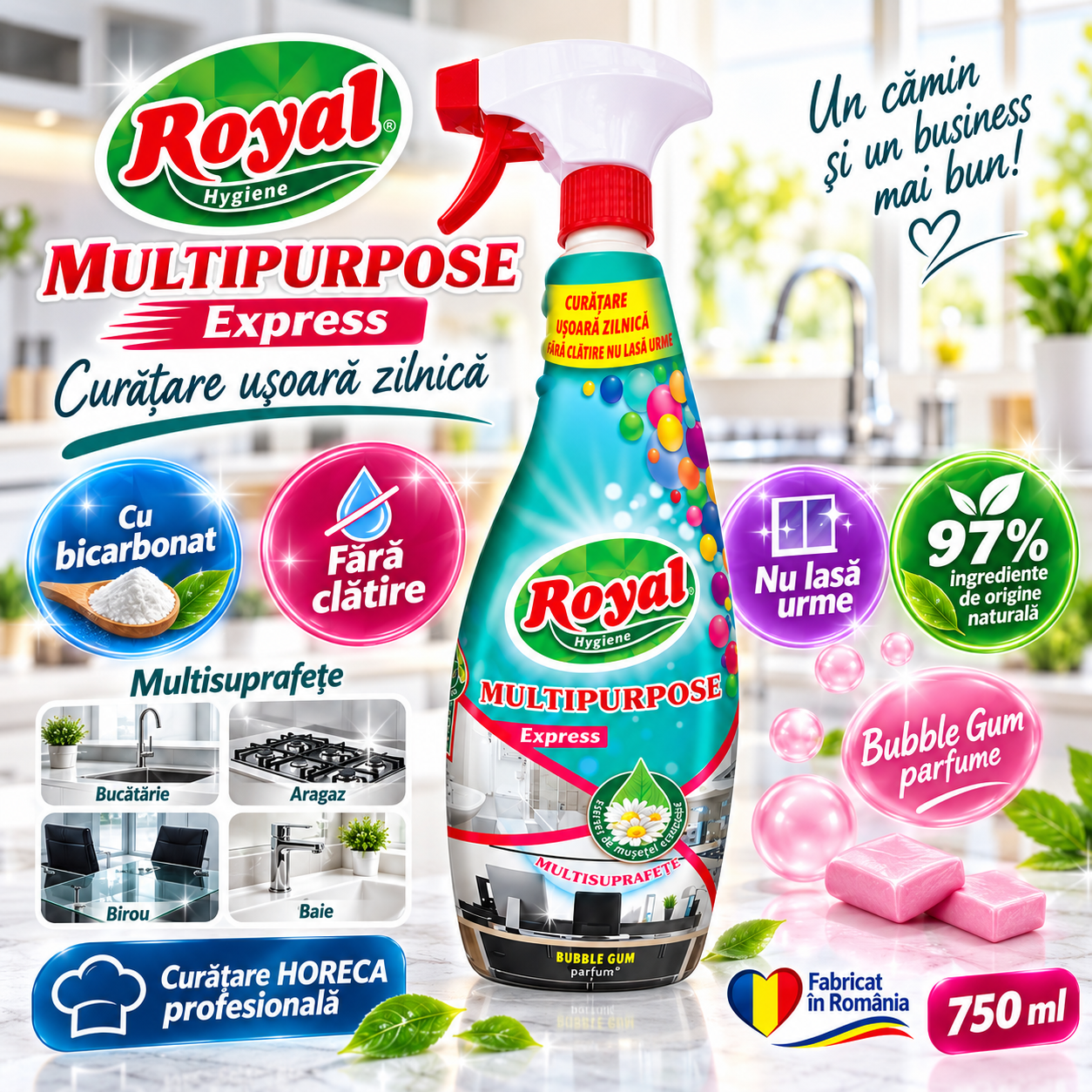 Royal Hygiene Multipurpose curatare usoara zilnica cu bicarbonat