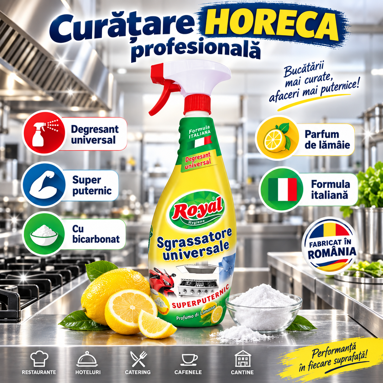 Royal Hygiene degresant universal super puternic pentru grasime si murdarie