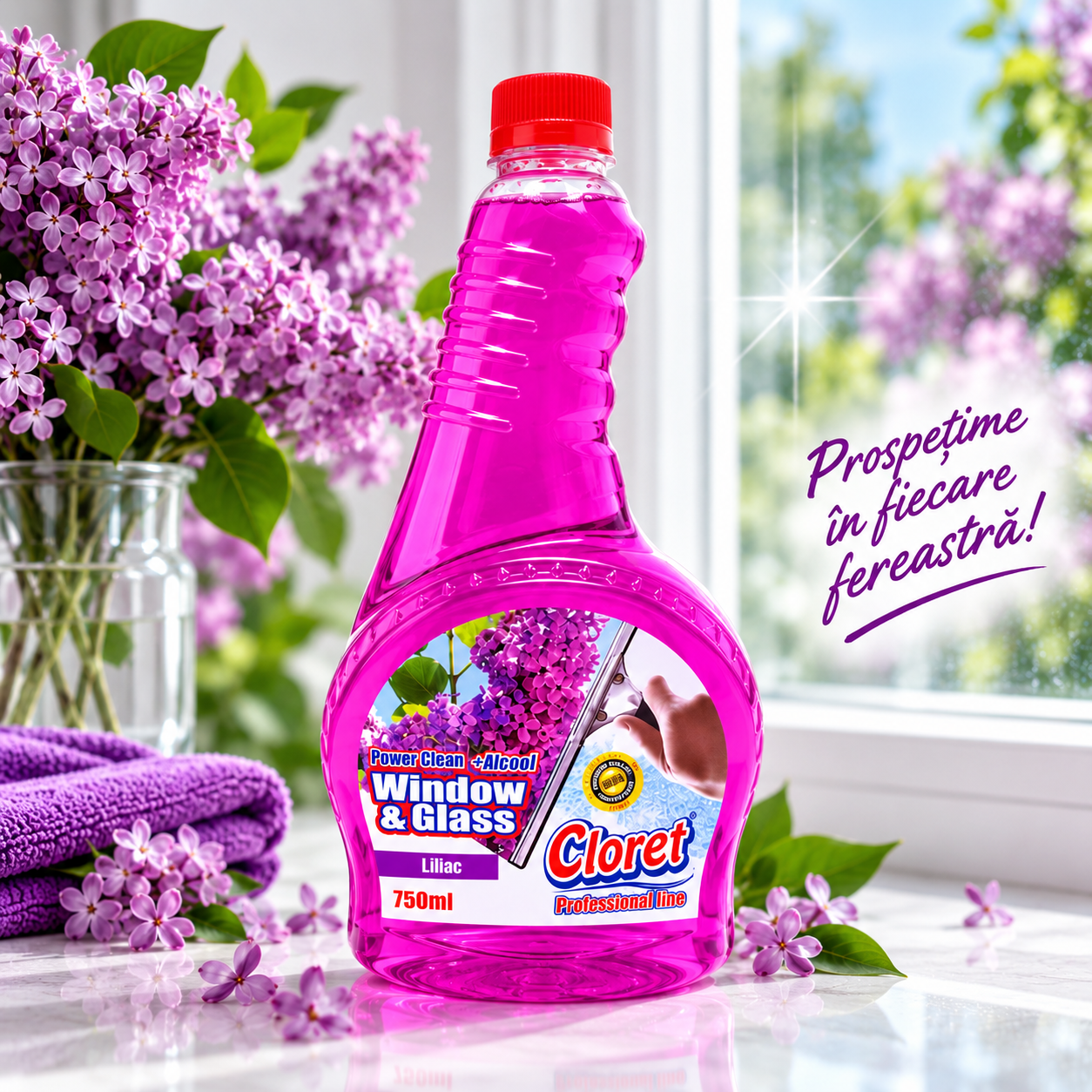 Cloret rezerva geamuri 750 ml fara pulverizator Professional Line