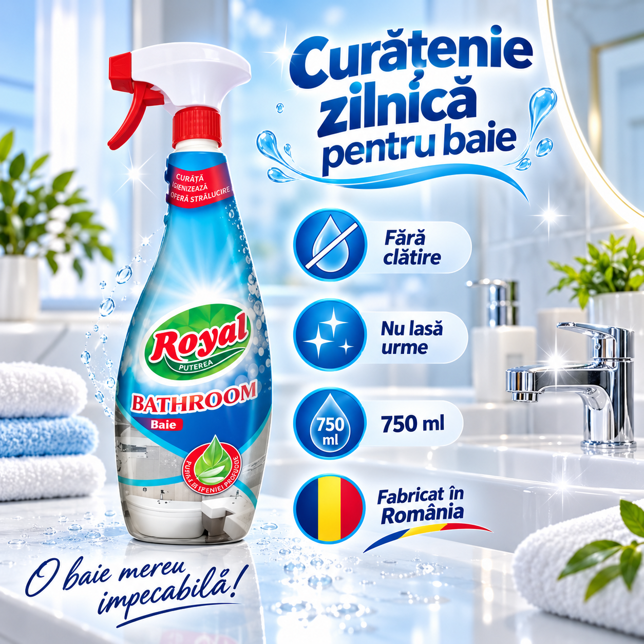 Royal Hygiene Bathroom curatare usoara zilnica baie