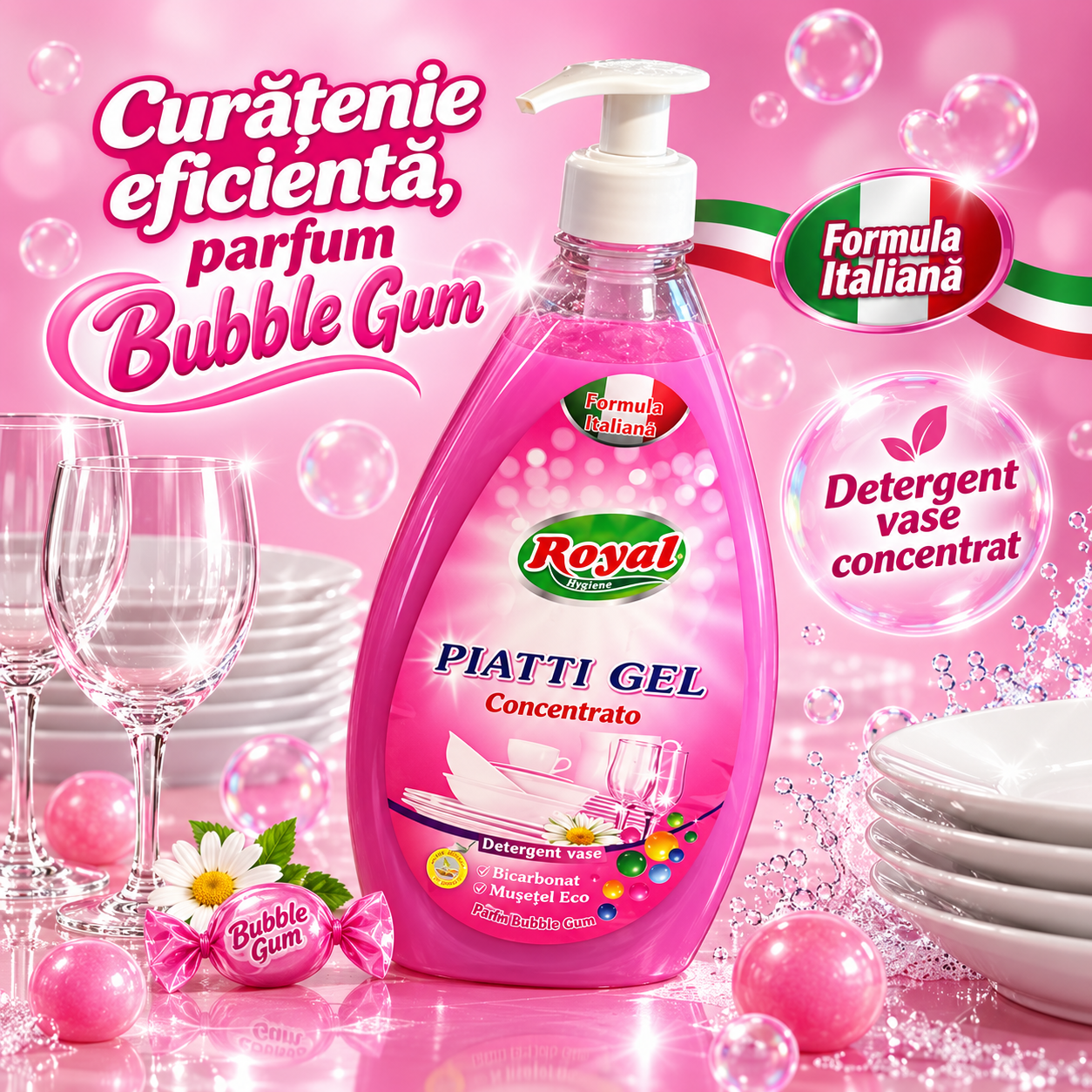 Royal Hygiene Piatti Gel detergent vase degresare profesionala