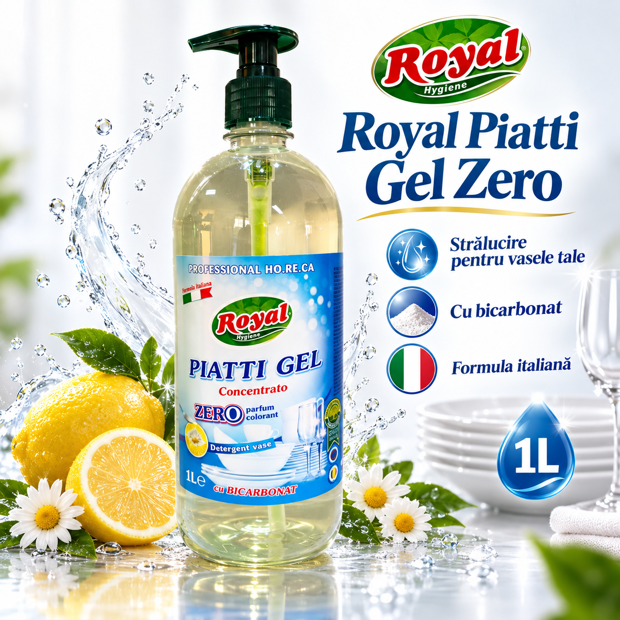 Royal Hygiene Piatti detergent vase concentrat HoReCa 1L
