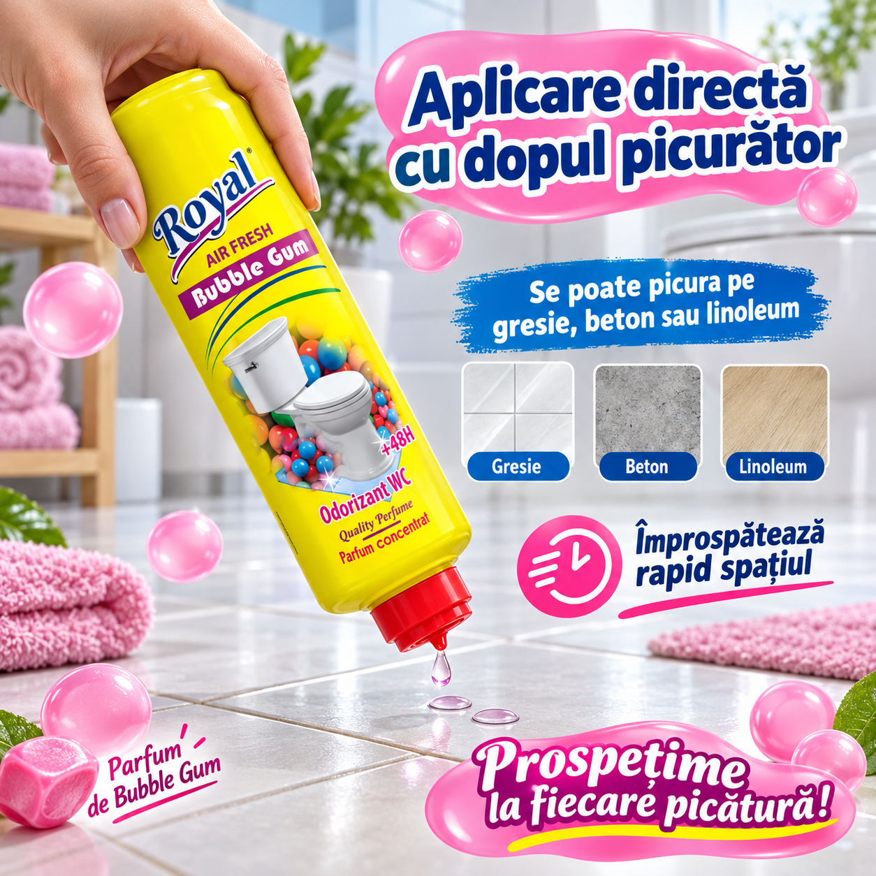 Royal Air Fresh parfum WC pentru spatii comerciale lifturi scari bloc