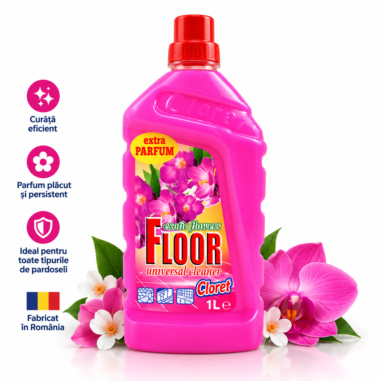 Detergent Pardoseli Cloret nu necesita clatire 1L