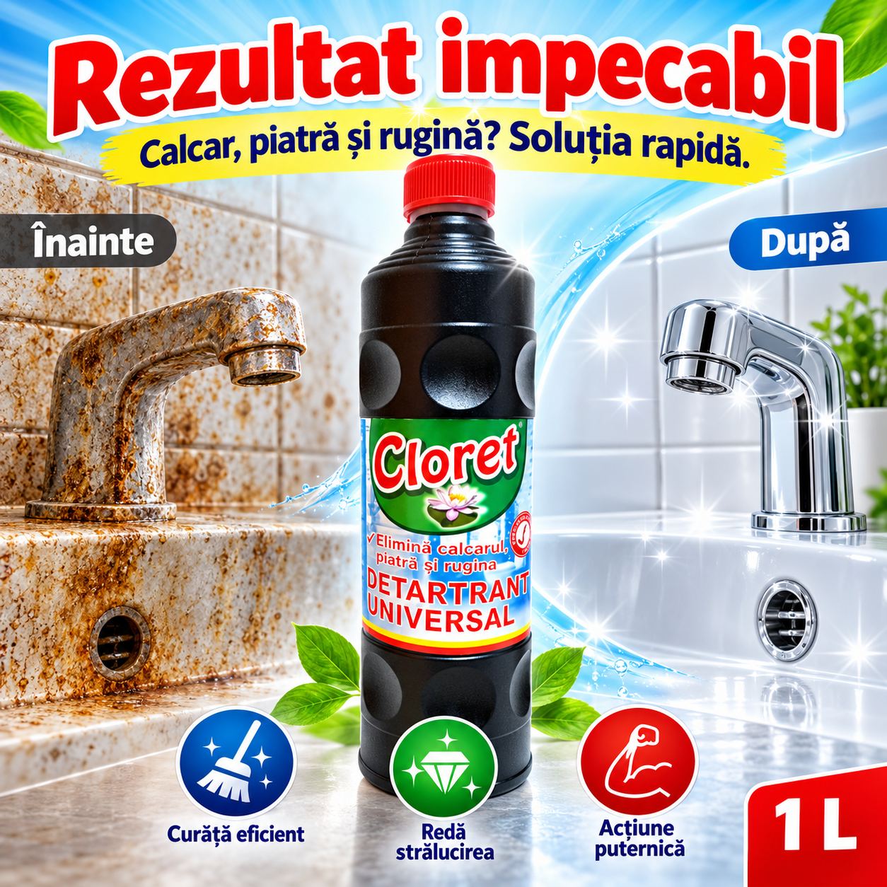 Cloret Detartrant Universal pentru piatra si depuneri minerale