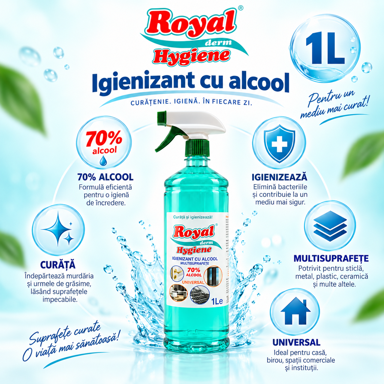 Royal Hygiene igienizant multisuprafete universal 1L