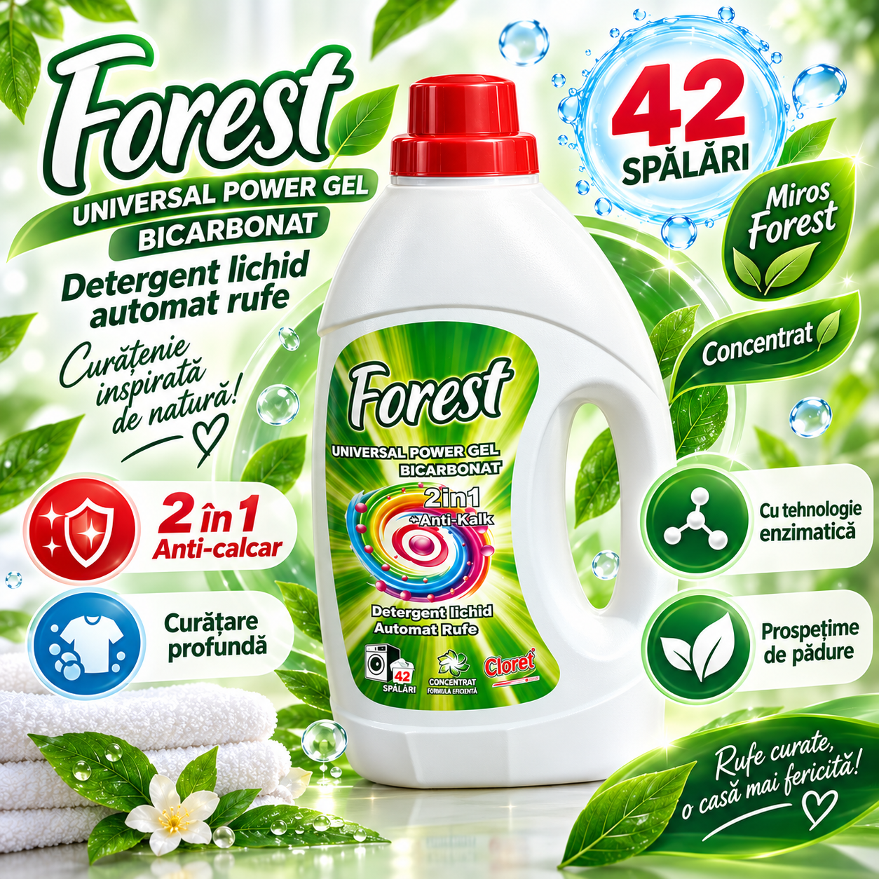 Cloret Universal Power detergent automat pentru rufe