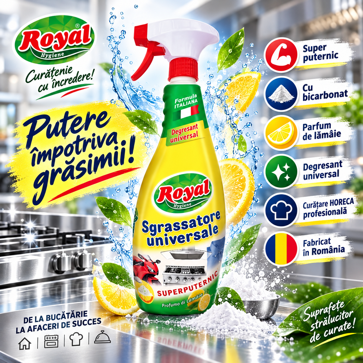 Royal Hygiene degresant profesional universal pentru bucatarie