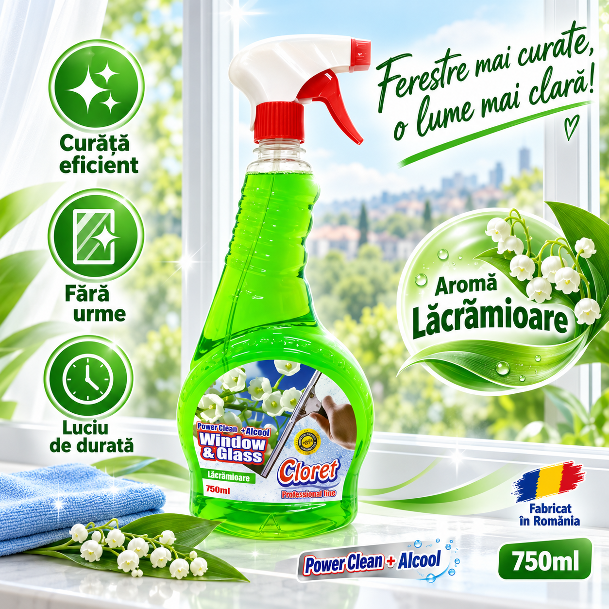 Cloret Window Glass Professional Line curatare profesionala geamuri