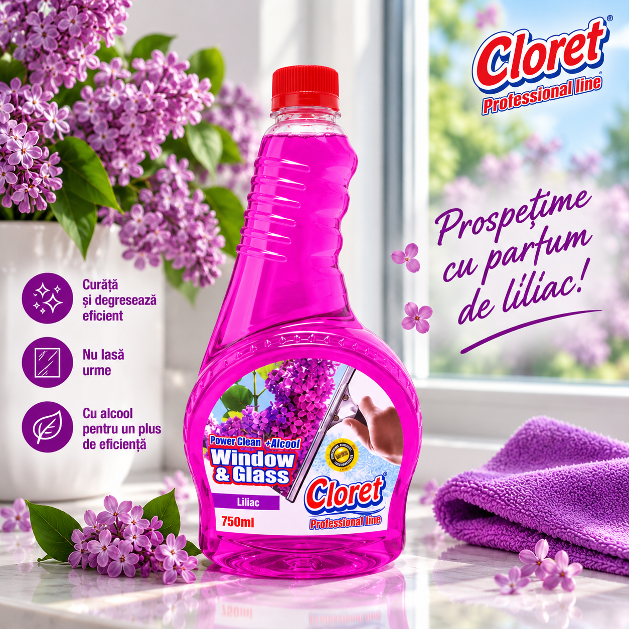Cloret Window Glass Ocean Fresh rezerva 750 ml