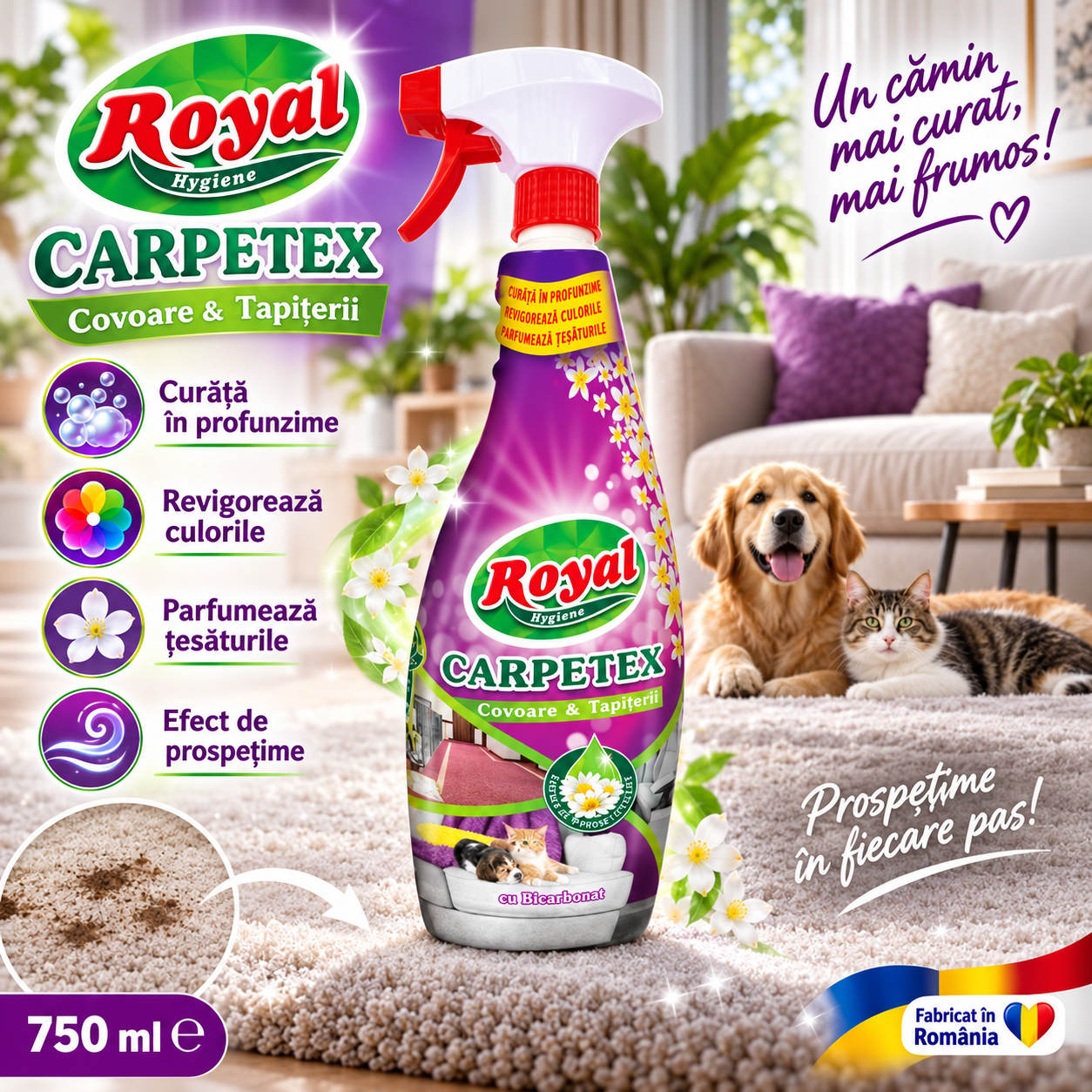 Royal Hygiene Carpetex solutie pentru curatarea tapiteriilor