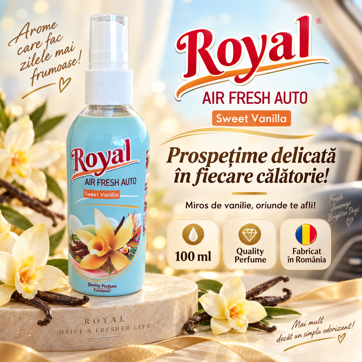 Parfum auto concentrat 100 ml pentru interior masina