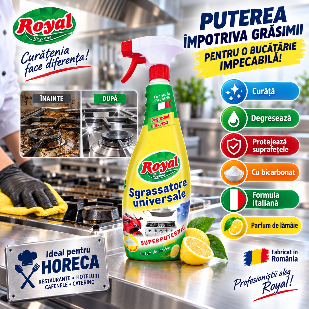 Royal Hygiene Sgrassatore Universale parfum lamaie degresant profesional