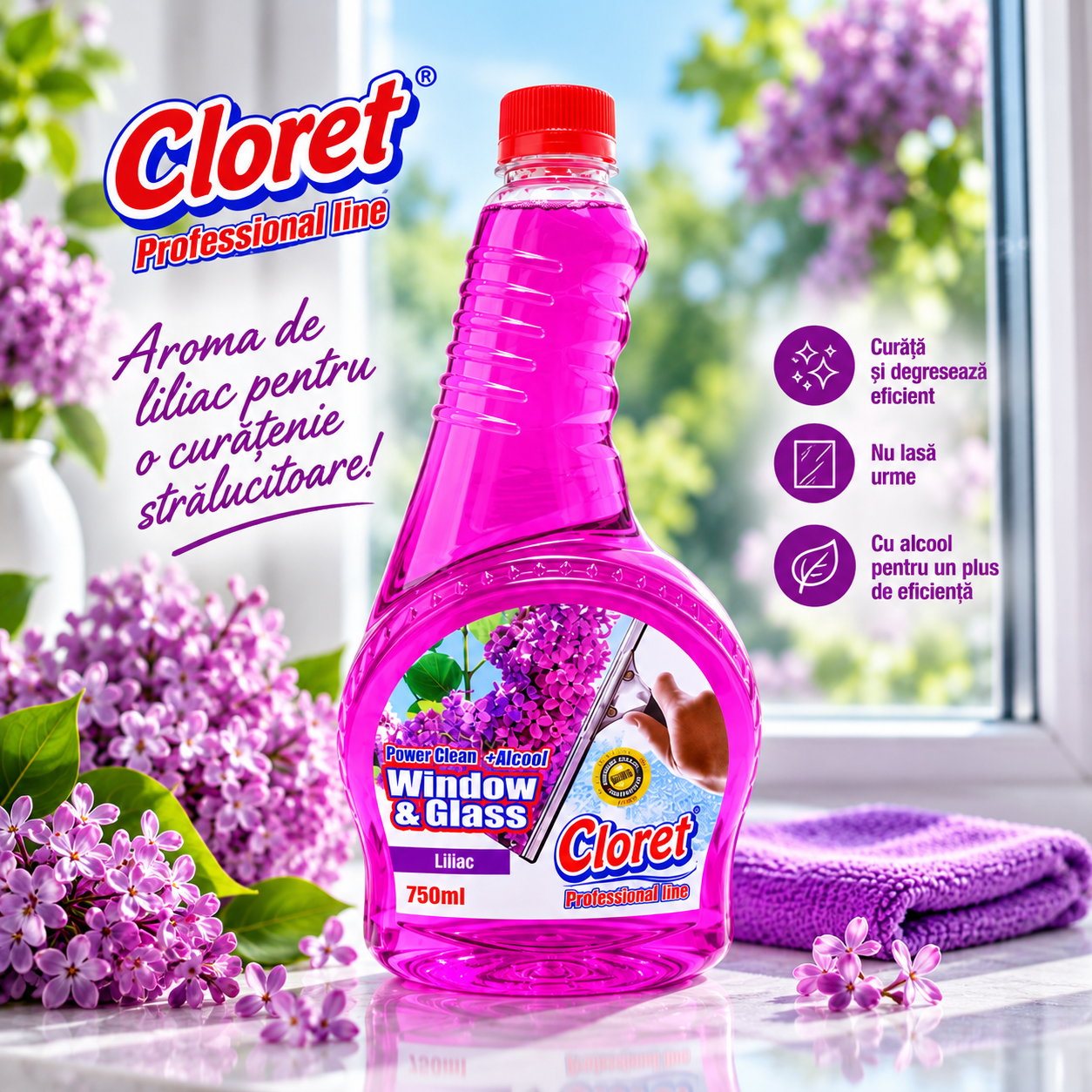 Cloret Window Glass Liliac rezerva 750 ml parfum floral