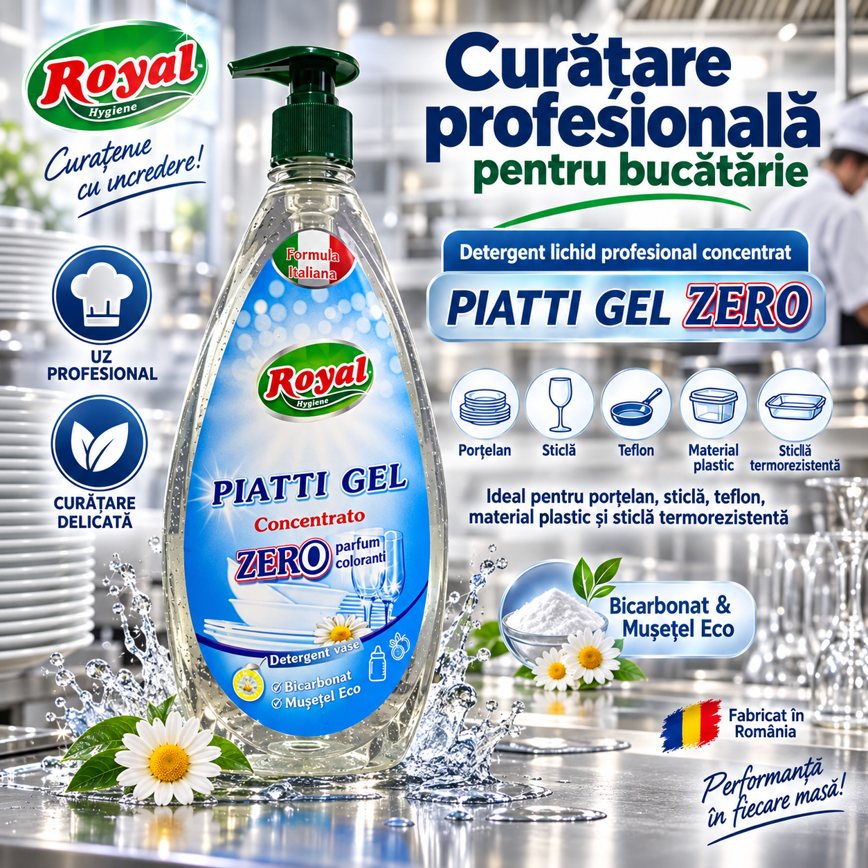 Royal Hygiene Piatti Gel Concentrato Lamaie Verde detergent vase
