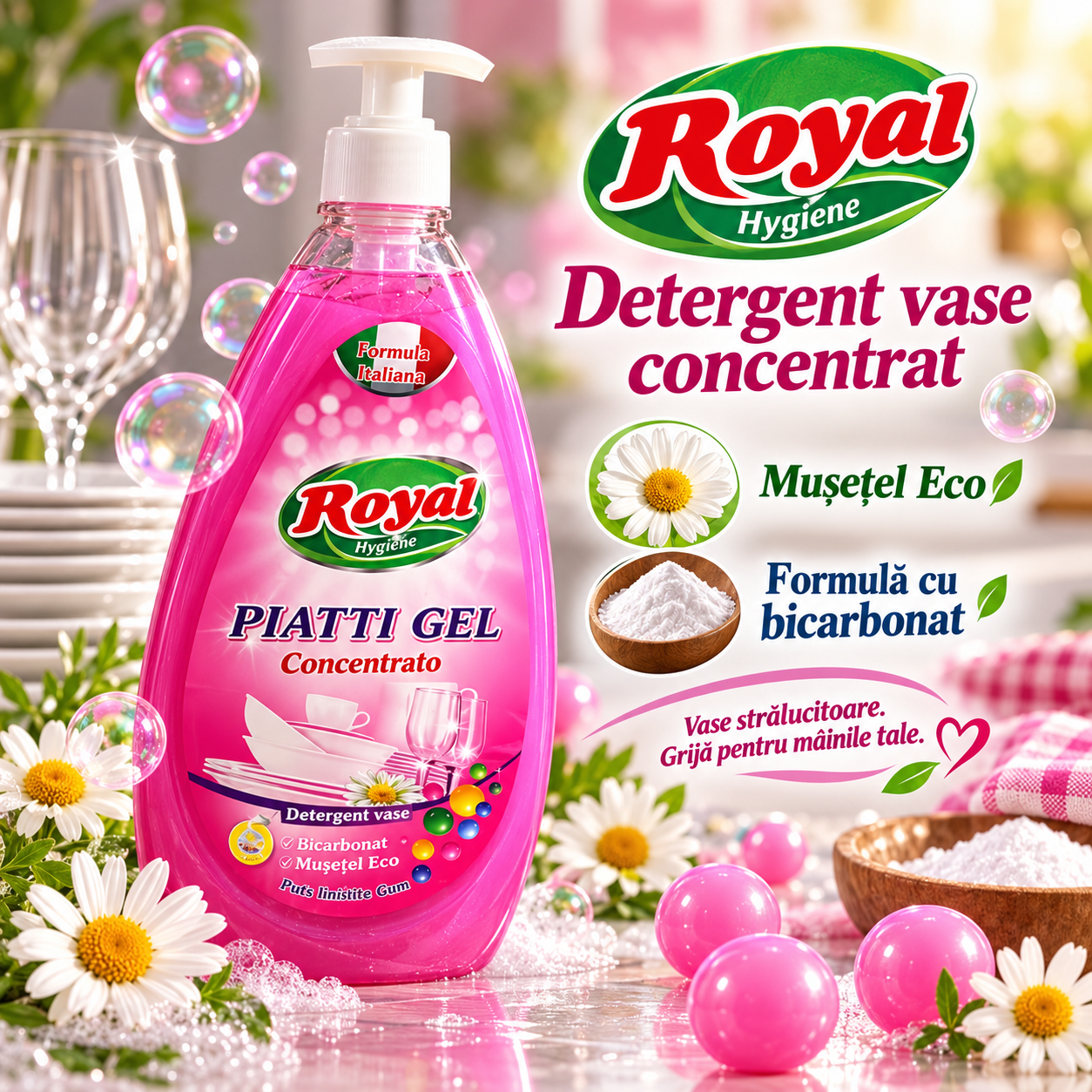 Royal Hygiene Piatti Gel Concentrato Lamaie Verde detergent vase
