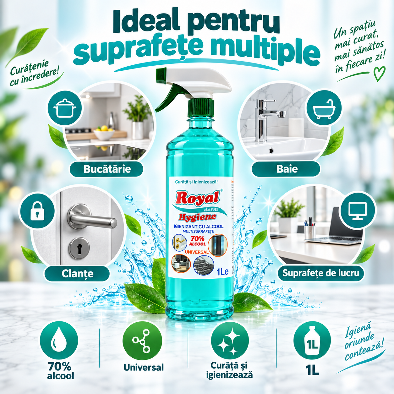 Royal Hygiene igienizant profesional multisuprafete 1L