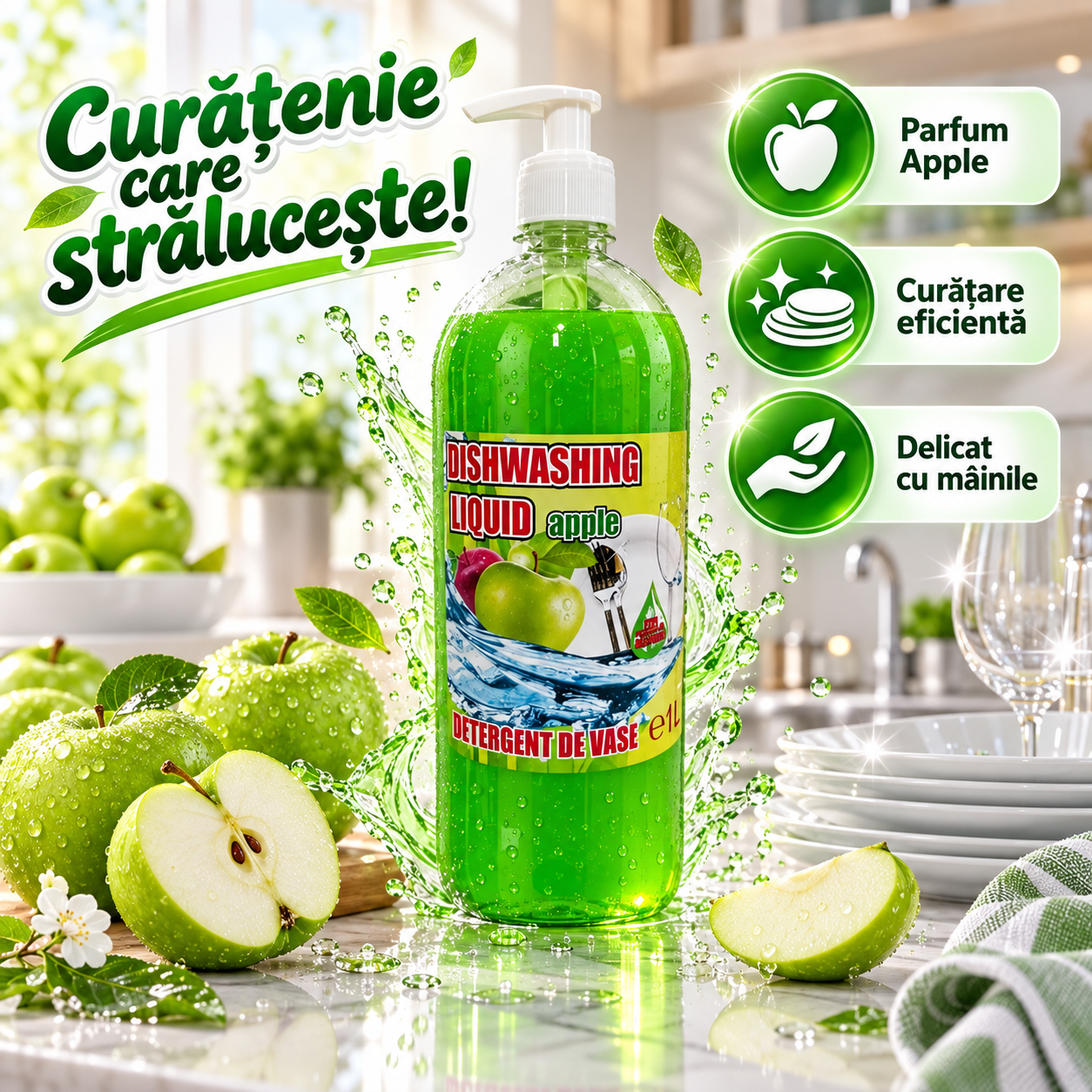 Cloret Dishwashing Liquid Bubble Gum detergent vase aroma dulce