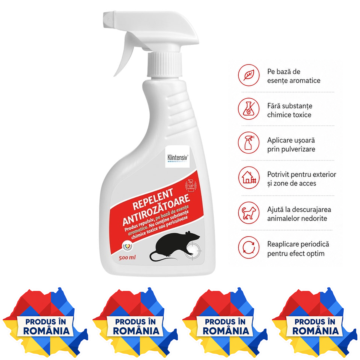 Repelent natural profesional anti reptile șerpi c&acirc;ini pisici păsări și rozătoare 500 ml