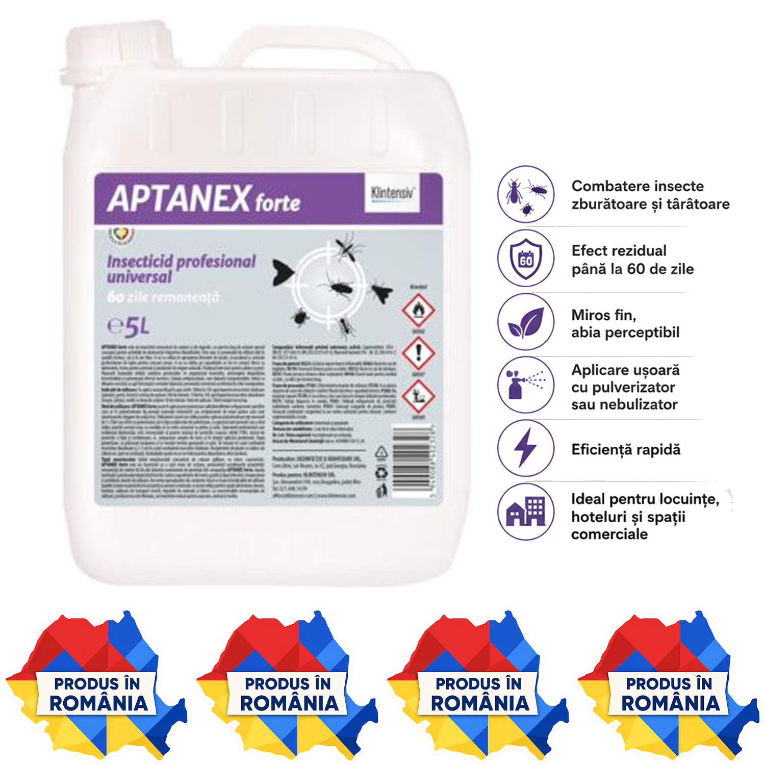 APTANEX insecticid profesional universal pentru insecte zburătoare și t&acirc;r&acirc;toare