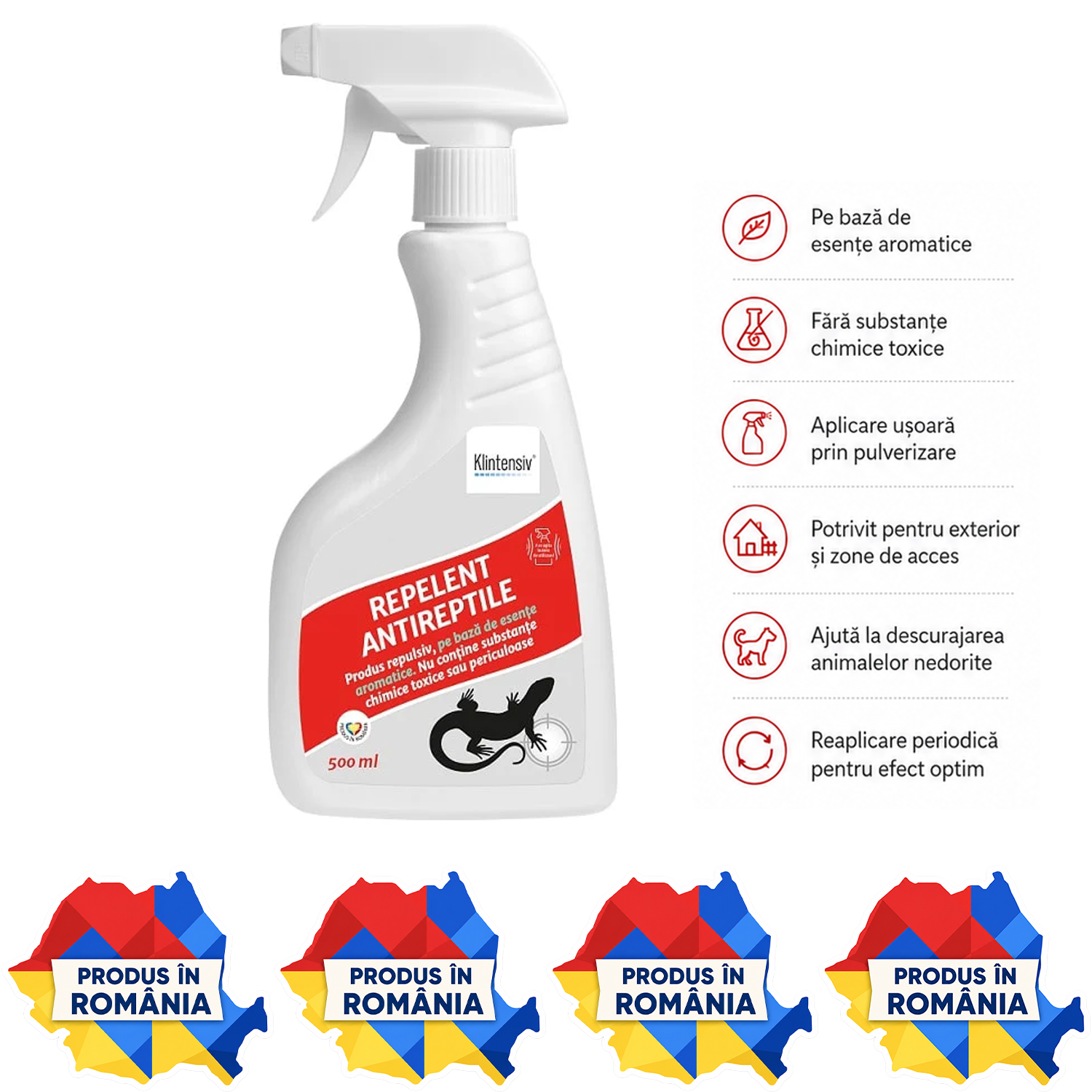 Repelent natural profesional anti reptile șerpi câini pisici păsări și rozătoare 500 ml