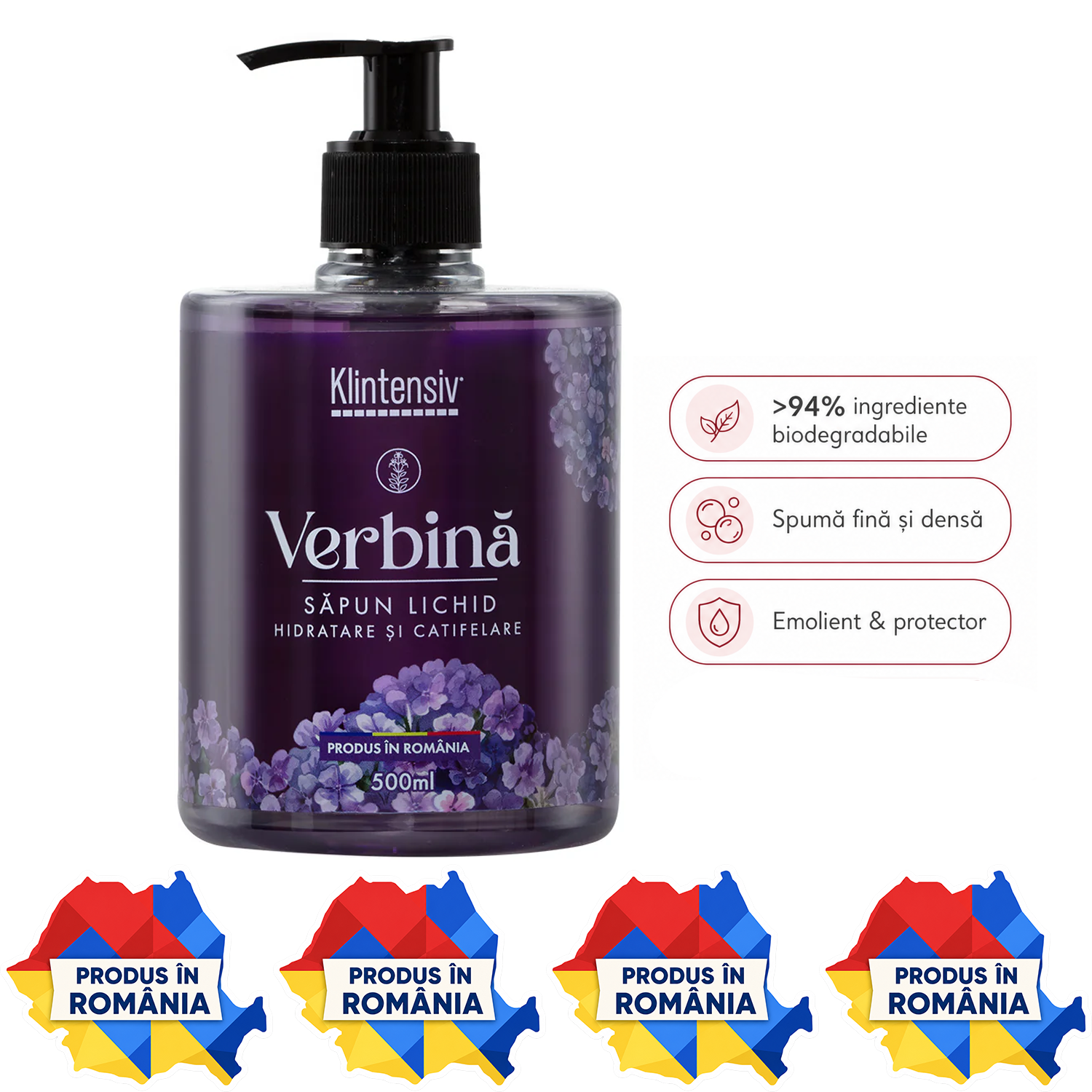 Săpun lichid Klintensiv 500 ml și 5 litri pentru m&acirc;ini și tegumente cu spumă fină