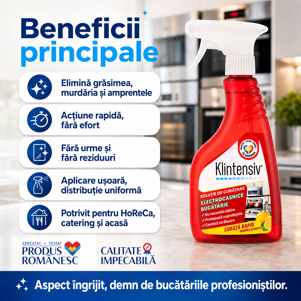 Klintensiv soluție curățare frigider hotă plită cuptor