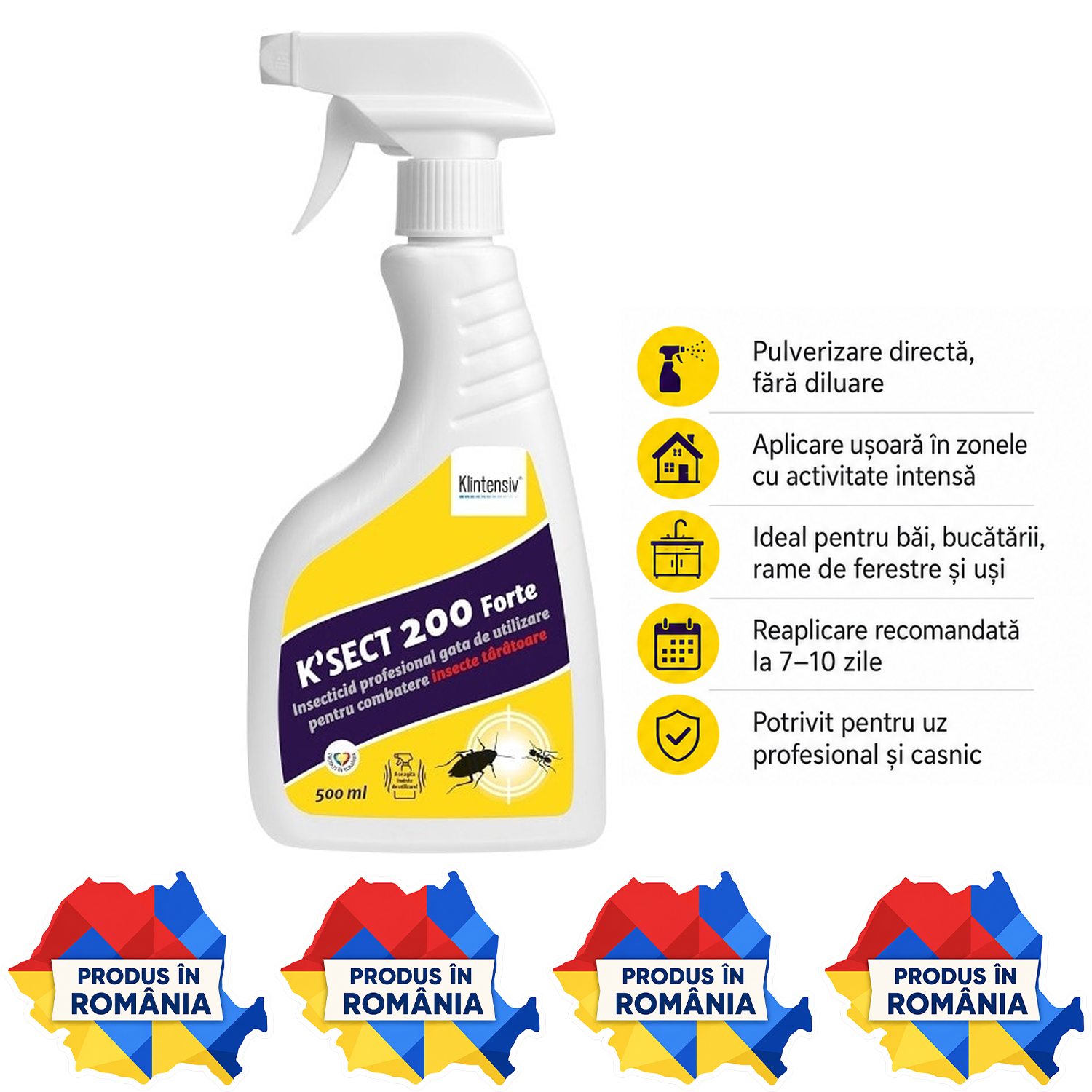 K-Sect 200 Forte insecticid pentru insecte t&acirc;r&acirc;toare gata de utilizare