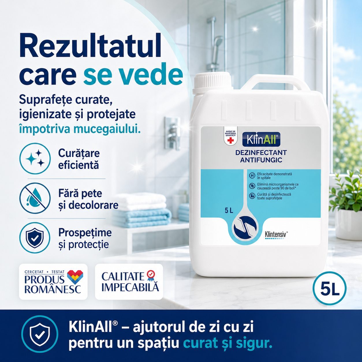 Dezinfectant antimucegai Klintensiv pentru baie bucătărie cămară zone cu condens faianță gresie și inox