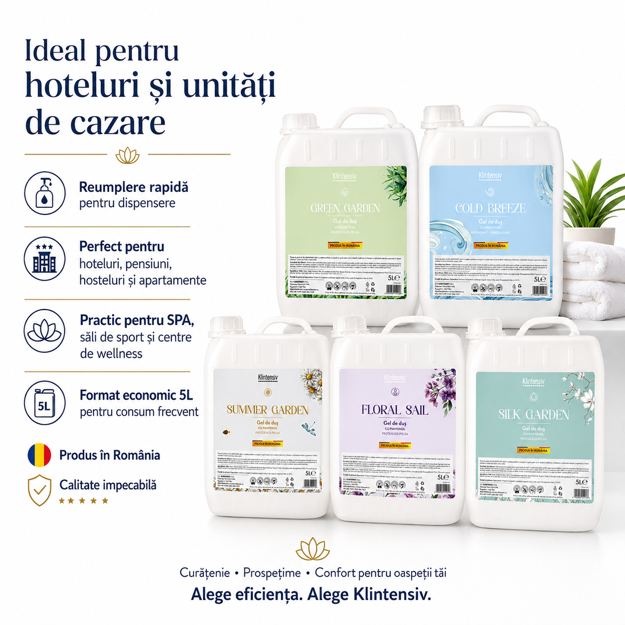 Gel de duș Klintensiv Green Garden peste 94 la sută ingrediente biodegradabile