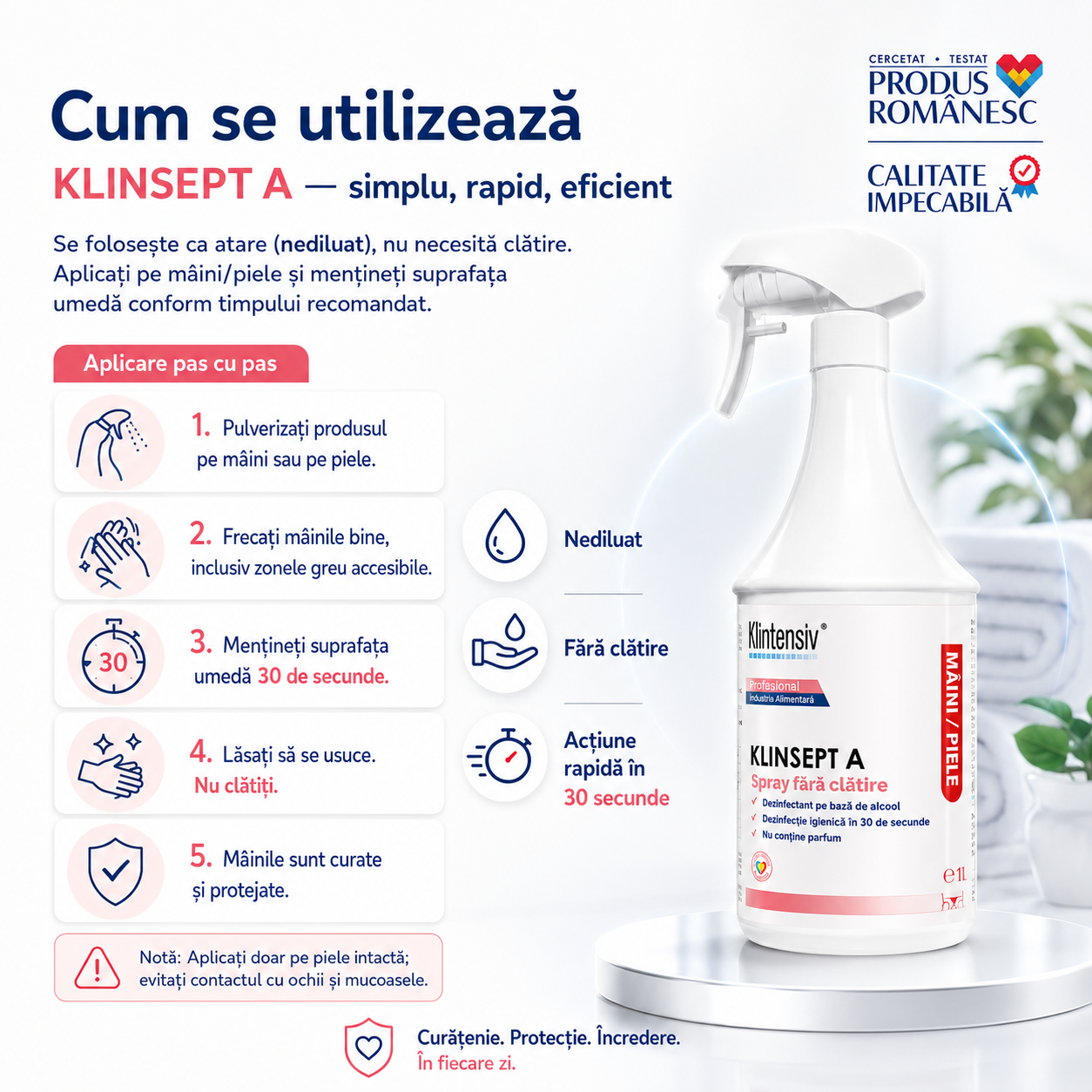 Compoziție Klinsept A cu etanol 85% v-v glicerină și apă
