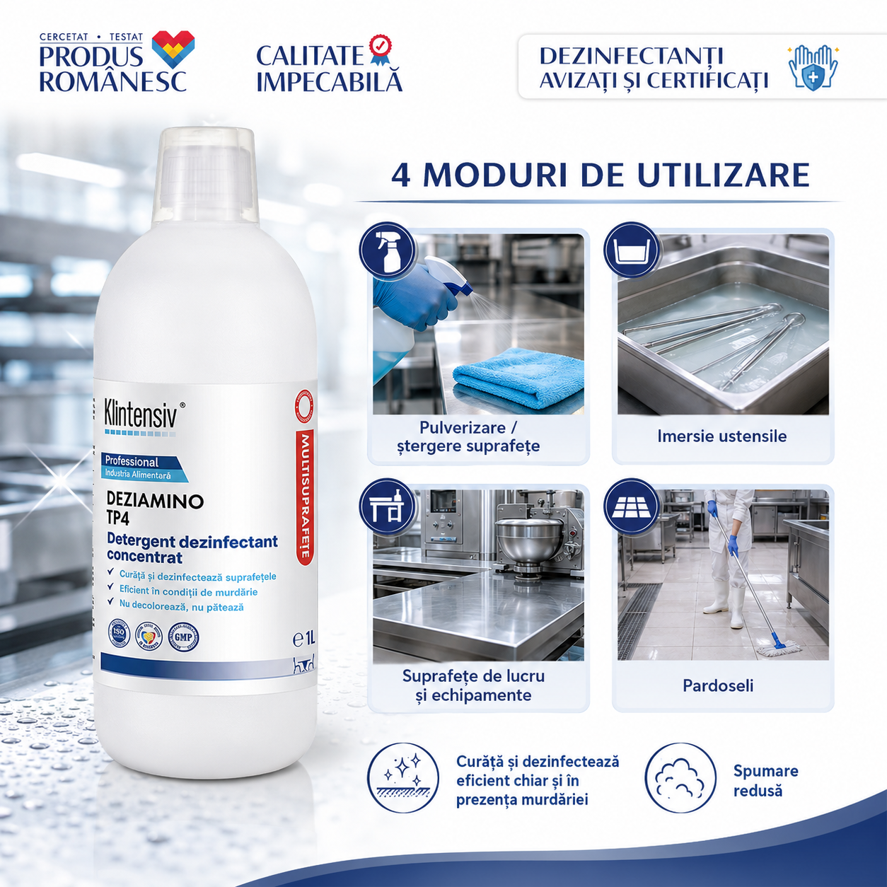 DEZIAMINO pentru industria alimentară HoReCa ustensile reutilizabile inox sticlă ceramică și pardoseli