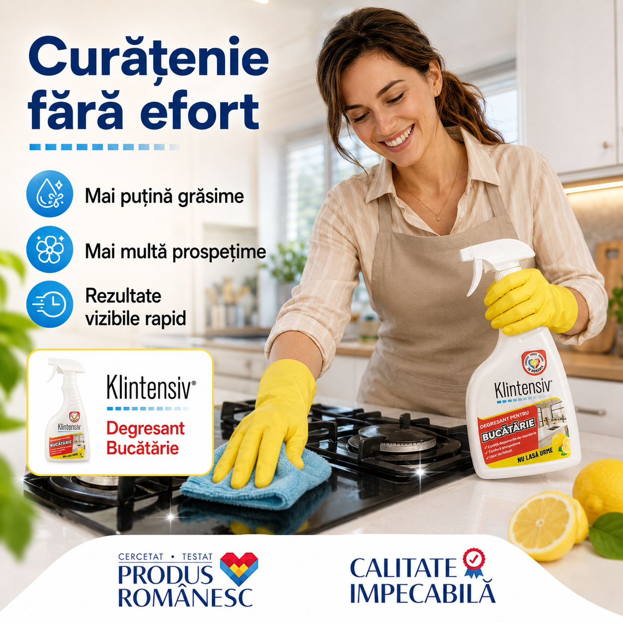 Klintensiv degresant bucătărie instrucțiuni utilizare pentru grăsime arsă și depuneri dificile