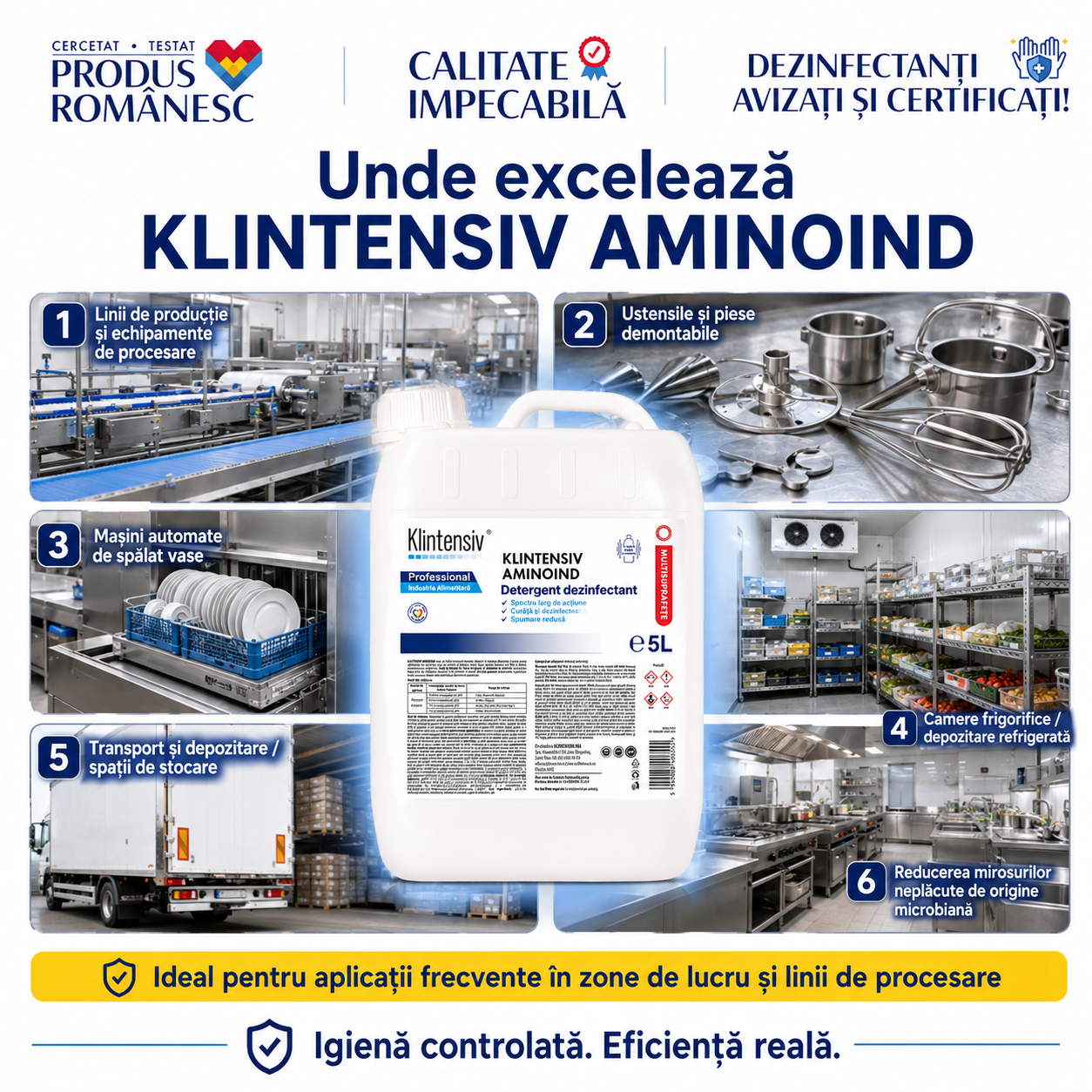 Instrucțiuni de utilizare Aminoind diluție 0,25% 3% pulverizare ștergere imersie