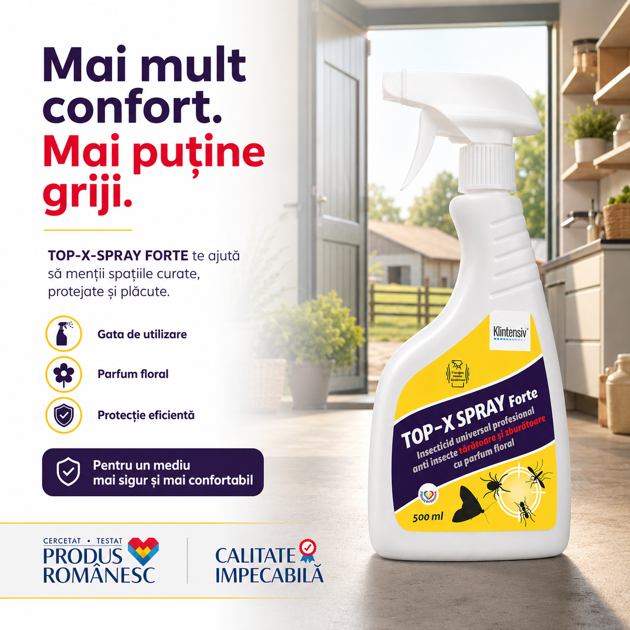 Compoziție TOP-X-SPRAY FORTE Cipermetrin Piperonil butoxid Tetrametrin