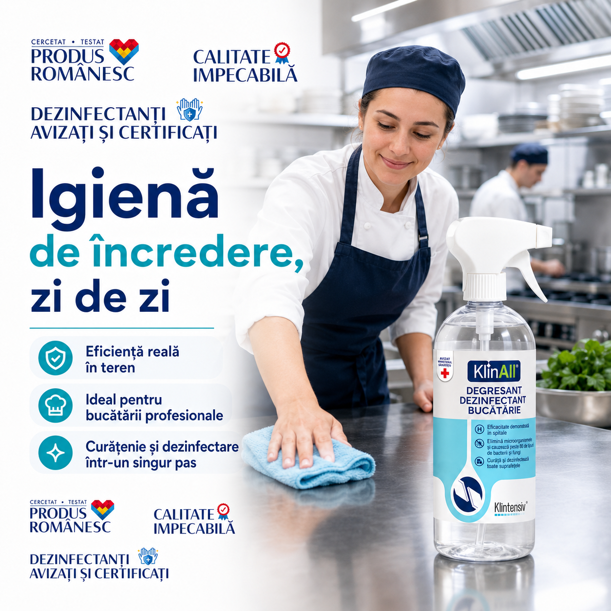 KlinAll Klintensiv pentru bucătării profesionale HoReCa catering camere frigorifice și spații comerciale