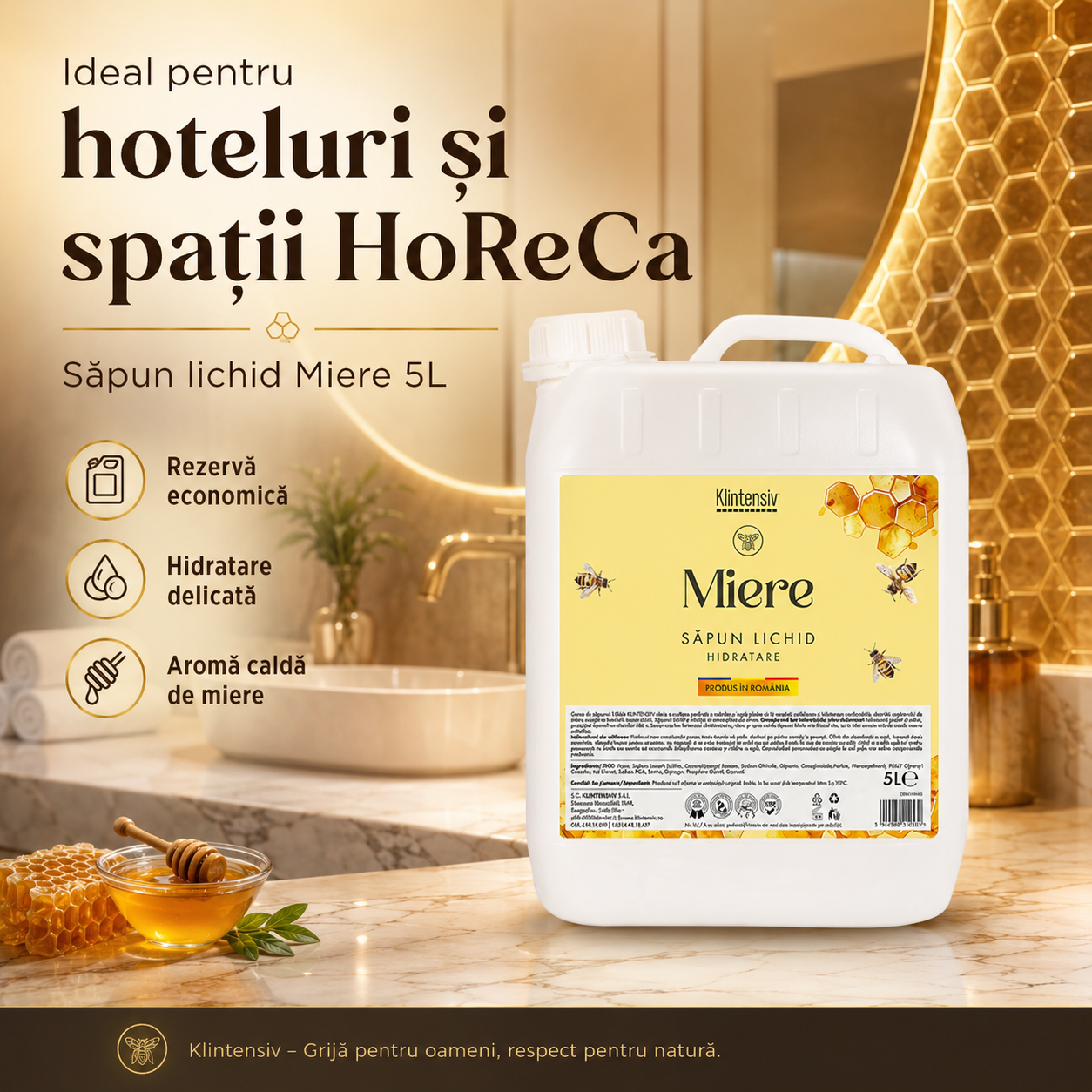 Săpun lichid Klintensiv arome Bujori și Frezii Iasomie Verbina Cafea Liliac Miere Aloe Vera