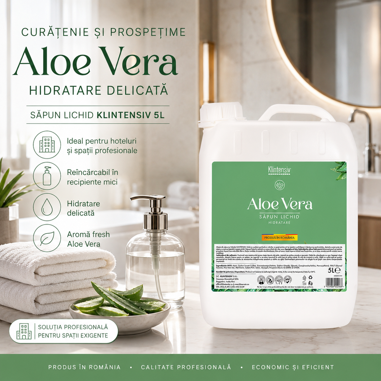Săpun lichid Klintensiv arome Bujori și Frezii Iasomie Verbina Cafea Liliac Miere Aloe Vera
