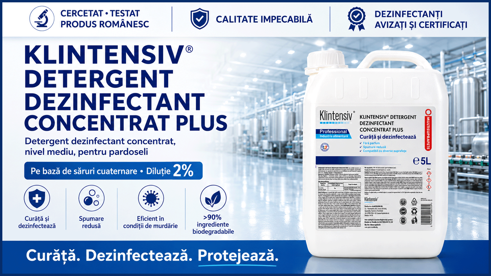Banner Klintensiv detergent dezinfectant concentrat plus pentru industria alimentară
