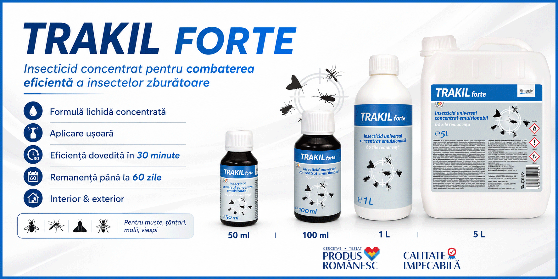 Banner TRAKIL FORTE insecticid concentrat pentru insecte zburătoare